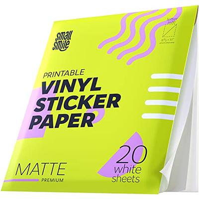 Sticker Paper, BESTEASY 8.5 x 11 Full Sheet Label Stickers for Laser  Inkjet Printer, Self Adhesive Printer Paper Shipping Labels, White Matte  Easy