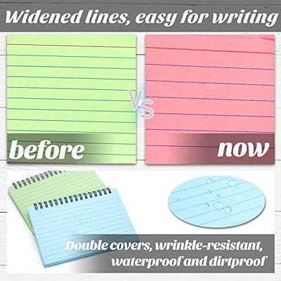 Koogel 400PCS Spiral Index Cards 4x6, Colored Note Cards with Waterproof  Covers, Blank Flash Cards Ruled Spiral Bound Index Cards for Class Student  Office School - Yahoo Shopping