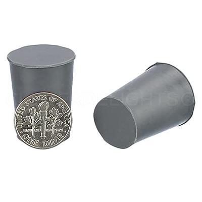 CleverDelights Rubber Stoppers — Size 2 — 25 Pack — 16mm x 20mm x 25mm Long  — Gray Solid Plug #2 - Yahoo Shopping