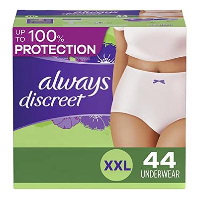Always Discreet Incontinence and Postpartum Incontinence Pads for Women -  Extra Heavy Absorbency - Long Length - 60ct 60 ct