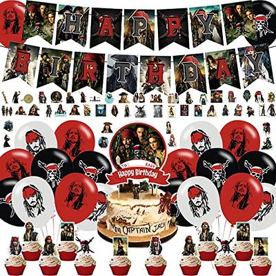 Tatuo 60 Pcs Pirate Banner Pirate Birthday Party Decorations