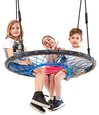 ROPECUBE Hand-Knitting Toddler Swing, Swing Seat for Kids with