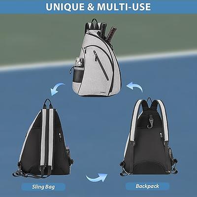  Sucipi Pickleball Bag Backpack for Women Men Pickleball Sling  Bag Pickleball Backpack Reversible Pickleball Paddle bag Pickleball Rackets  Bags Black : Sports & Outdoors