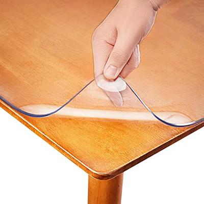 Transparent Pvc Soft Glass Table Protector For Kitchen Dining Room Table Tv  Cabinet, Rectangle Anti-Oil, Heat Resistant, Waterproof