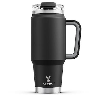 Meoky 32 oz Tumbler with Handle, Insulated Tumbler with Lid and Straw,  Stainless Steel Travel Mug, Keeps Cold for 24 Hours, 100% Leak Proof, Fits  in Car Cup Holder (Night) - Yahoo Shopping