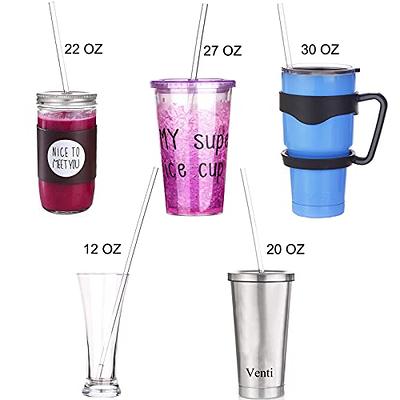 AIZIXIN Clear Reusable Hard Plastic Straws for Yeti/Rtic Tumblers