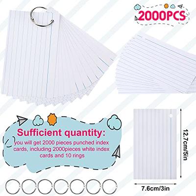 Fansunta 400 Pages Ruled Index Cards 4x6 Index Cards Flash Cards Learning  Card Study Cards Colored Index Cards Index Cards with Ring Lined Colored Index  Flashcards for School, Home and Office 