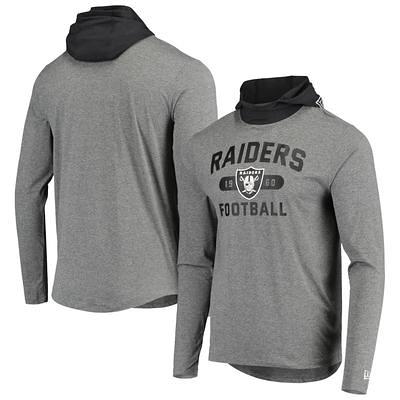 Women's Mitchell & Ness Silver/Black Las Vegas Raiders Big Face Pullover Sweatshirt Size: Small