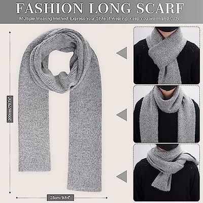 URATOT Winter Knitted Warm Set Infinity Scarf and Hat Touch Screen Gloves for Men and Women