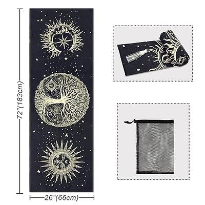  Eunzel Yoga Towel,Hot Yoga Mat Towel - Sweat Absorbent  Non-Slip For Hot Yoga, Pilates And Workout 24 X72