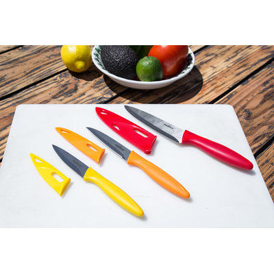 3 Piece Paring Knife Set with Sheath Covers - Yahoo Shopping