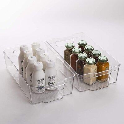 Sorbus Clear Stackable Pull-out Refrigerator Organizer Bins (2 Pack