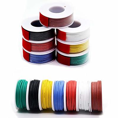 22 awg Solid wire kit Electrical wire Cable 7colors 26ft each spools 22  gauge UL1007 Tinned Copper Hook up wire kit breadboard wire for DIY :  : Tools & Home Improvement