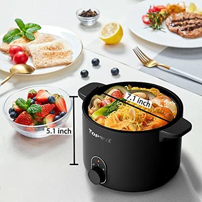 Electric Hot Pot, 1.5L Ramen Cooker, Portable Non-Stick Frying Pan,  Electric Pot for Pasta, Steak, BPA Free, Electric Cooker with Dual Power  Control, Over-Heating & Boil Dry Protection, Green