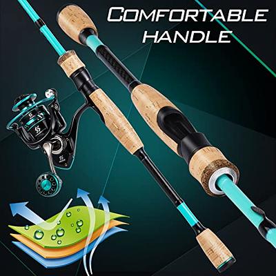 Sougayilang Fishing Rod and Reel Combo, Stainless Steel Guides Fishing Pole  with Spinning Reel Combo for Saltwater and Freshwater-Turquoise-5.9ft &  3000 - Yahoo Shopping