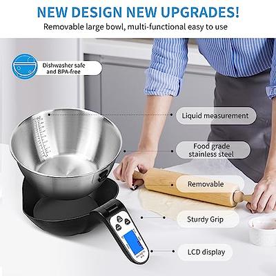 Upgraded Electronic Digital Measuring Spoon Accurate Food Scales with LCD Display Black