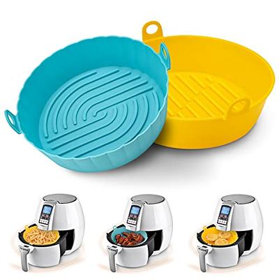 2-Pack Air Fryer Silicone Liners Pot/Basket for 3 to 5 QT, Food Safe Air  Fryer Oven Accessories, Reusable Air Fryer Silicone Liners Inserts (Top