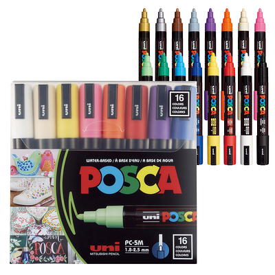 Uni POSCA Paint Markers, Medium Point Marker Paint Pen Tips, PC-5M,  Assorted Ink, 8 Count - Yahoo Shopping