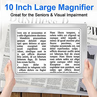 2 Pack] 5X Magnifying Glass for Reading Large Page Viewing Area Magnifiers  Lightweight Handheld Magnifier for Reading Seniors and Low Vision Person  Silver - Yahoo Shopping