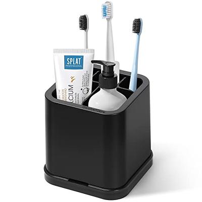 Rubbermaid Comfort Grip Toilet Bowl Brush and Caddy Set, Soft Rubber  Handle, White/Blue, 16.5 Inch Single Brush and Caddy (FG6B9900)