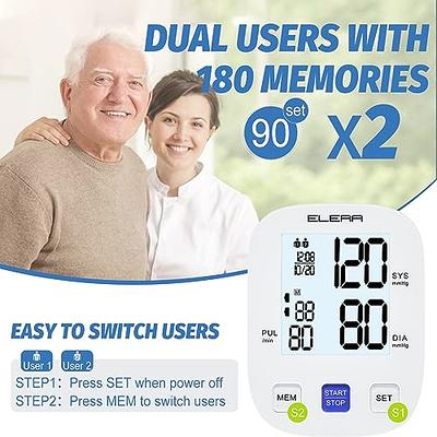 YBHOC Wrist Blood Pressure Monitor,Talking BP Machine Voice Broadcast,  Adjustable Wrist Cuff 5.3-8.5inch, 2 Users x 60 Memories for Home or