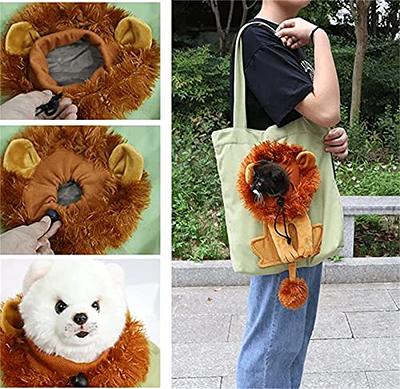 Pet Carrier Bag,cute Animal Shape Pet Canvas Shoulder Bag Cat Carrier,portable  Travel Handbag Bag For Small Dogs & Cats