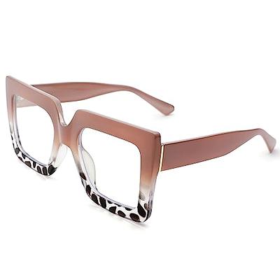 Oversized Square Glasses Clear Transparent Eyeglasses Designer Fashion  Eyewear 