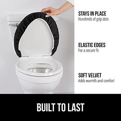 Gorilla Grip Shag Chenille Bathroom Toilet Lid Cover, Machine Wash
