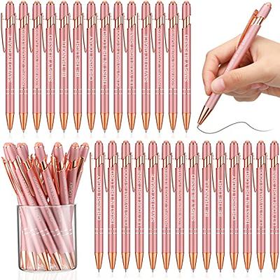 Yeaqee 15 Set Employee Appreciation Pen Gift 15 Thank You Ballpoint Pen  with Stylus Tip 15 Motivational Pencil Pouch 15 Inspirational Keychain 15