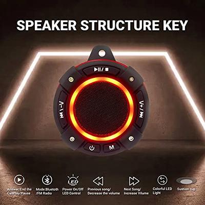 Portable Bluetooth Speaker, 40W(60W Peak) Stereo Loud Sound, IPX7  Waterproof Speaker with Beat-Driven Lights,Deep Bass, Bluetooth 5.3  Wireless Pairs