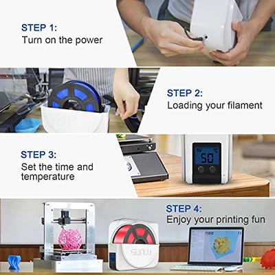 3D Printer Filament Dryer Box, Dual Filament Dehydrator Dry Box with Fan,  Keeping Filaments Dry During 3D Printing, Compatible with 1.75mm 2.85mm