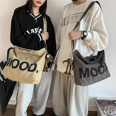 Canvas Messenger Vintage Bag Alt Emo Crossbody Bag Goth Punk Shoulder  Satchels Harajuku Grunge Handbag