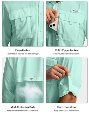 Men's Sun Protection Fishing Shirts Long Sleeve Travel Work Shirts for Men  UPF50+ Button Down Shirts with Zipper Pockets(Arona Medium) - Yahoo Shopping