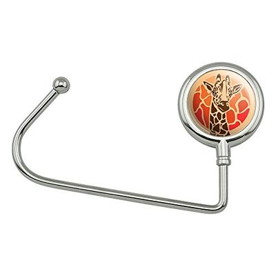 GRAPHICS & MORE Giraffe Orange Circle Purse Bag Hanger Holder Hook