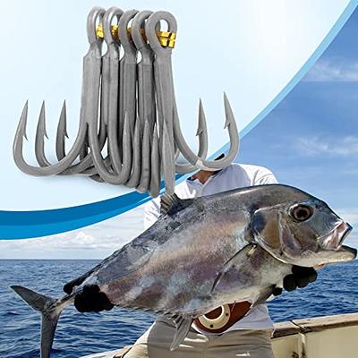 Stainless Steel Saltwater Fishing Hooks Kit Long Shank 1/0 5/0