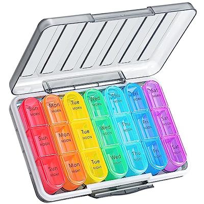 Yewltvep Pill Bottle Organizer, Medicine Organizer Box, Travel Medicine Bottle Organizer Storage, Hard Shell First Aid Case, First Aid Box Empty for