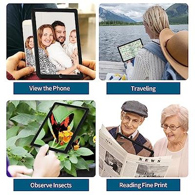 2 Pack] 5X Magnifying Glass for Reading Large Page Viewing Area Magnifiers  Lightweight Handheld Magnifier for Reading Seniors and Low Vision Person  Silver - Yahoo Shopping