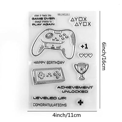 Game Player Stamps and Dies Sets for Card Making Gamepad Trophy Metal  Cutting Dies with Clear Stamps for DIY Scrapbooking Happy Birthday,Congratulations,Leveled  Up Words Transparent Stamps for Crafts - Yahoo Shopping