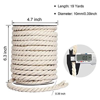 Macrame Cotton Cord 5mm x 109 Yards - Natural Handmade Colorful Macrame  Rope - 4 Strand Twisted Cotton Rope for Wall Hanging Tapestry Plant Hangers