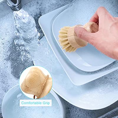 Dishwashing Brush Dish Scrub Brush Kitchen Dish Scrubber Bubble Up Brushes  with Soap Dispenser for Vegetable Utensils Cleaning