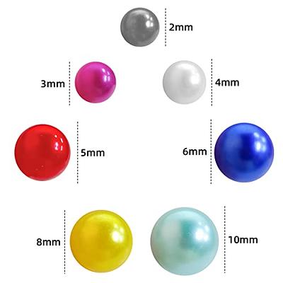  Pearls Beads 3/4/5/6/8mm Assorted Colors ABS Round