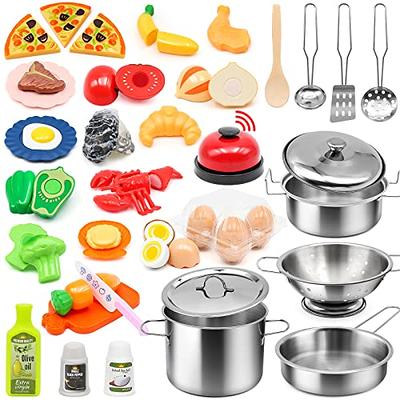 Juboury Pretend Play Kitchen Set - Toy Kitchen Accessories with