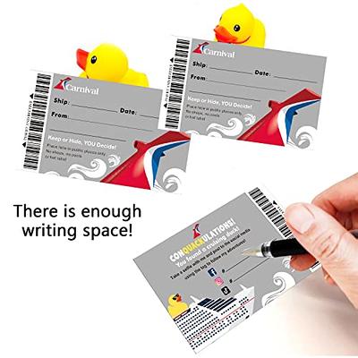 Duck Tags, Cruising Rubber Duck Tag, Scratch Off Duck Tags, Ducking Game  Cards, 50 Pack, 2 x 3.5 Inches Business Card Size, with Hole, Rubber Bands