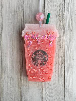 Pink Frosted Glass Iced Coffee Mug, Pink Aesthetic Iced Coffee