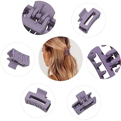 Small Tiny Claw Hair Clips for Women Girls for Thin/Medium Thick Hair, 1.5  Inch Mini Hair Jaw Clips Matte Rectangle Nonslip Clip with Gift Box