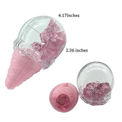 spansee Cute Ice Cream Desktop Dice Storage Box, Portable Dice