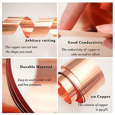 Tynulox Pure Copper Metal Foil Roll, 0.4mm Thickness x 200mm Width x 1M  Length, 99.9% Copper Sheet Roll Copper Strip for Jewelry, Crafts, Repairs,  Electrical - Yahoo Shopping