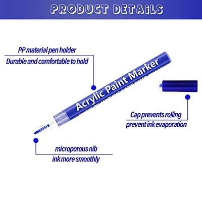 Acrylic Paint Pens 24 with Extra Fine Tip Paint Markers for Canvas