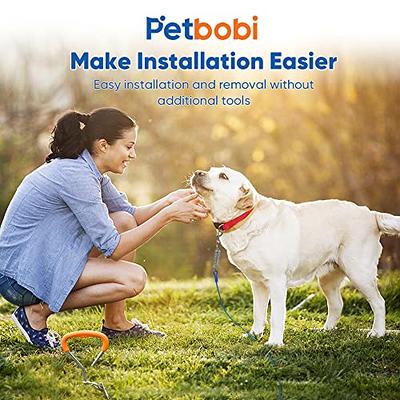 Petbobi Dog Tie Out Stake, 16” Heavy Duty Dog Anchor for Yard