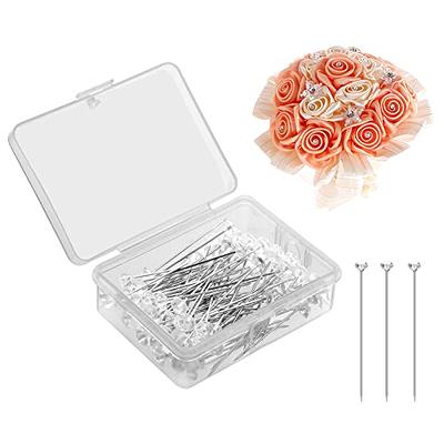 100 Pieces Flat Head Straight Pins, Flower Head Sewing Pins Quilting Pins  for Sewing DIY Projects Dressmaker Jewelry Decoration, Assorted Colors